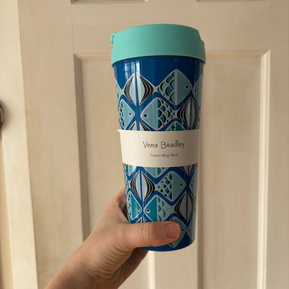 Vera Bradley Fish Travel Mug